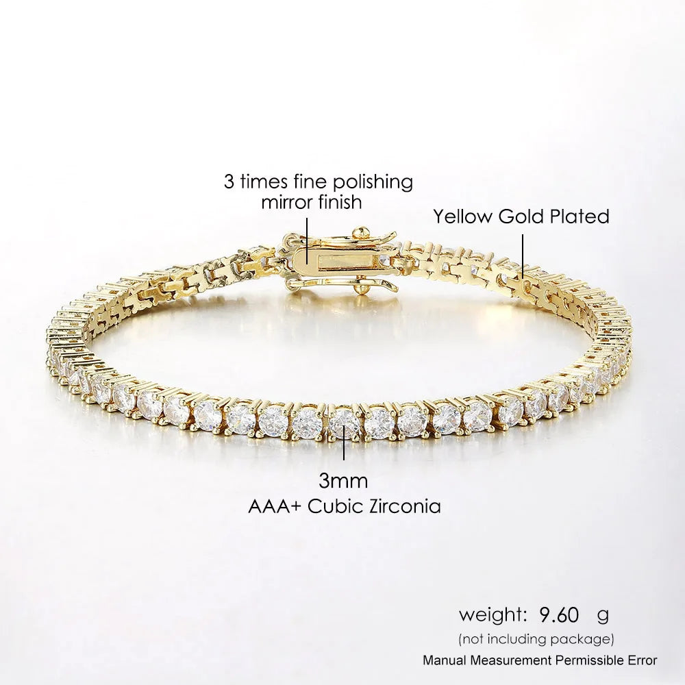 Iced Out Crystal Tennis Bracelet