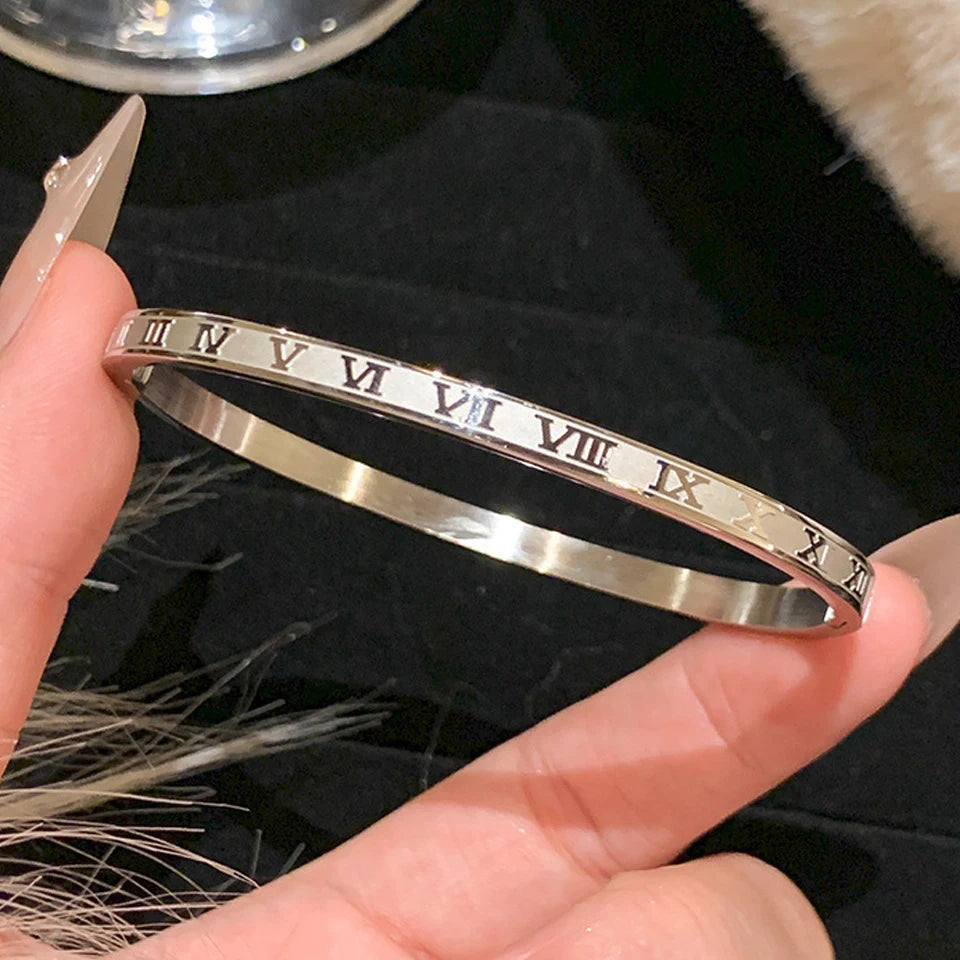 5/1pcs Sparkling Stainless Steel Bracelets