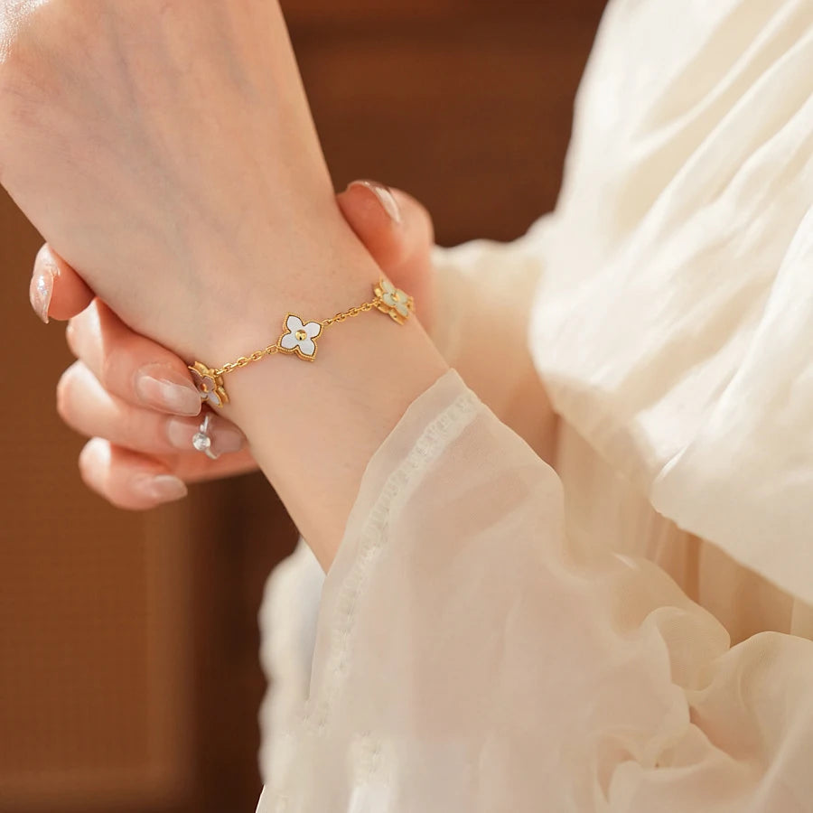 Four-Leaf Petal Bracelet