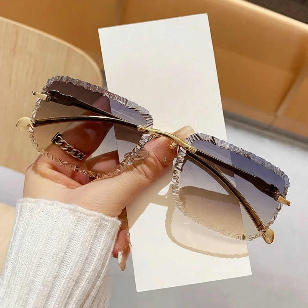 Modern Cut Edge Sunglasses