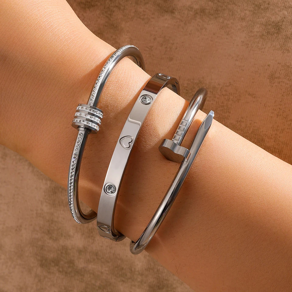 Heart Bracelet 3-piece Set